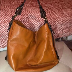 Ralph Lauren Harbridge medium cognac hobo bag